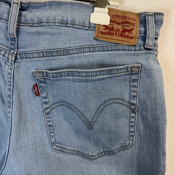 Levi's Levi Strauss Boyfriend Jeans 31 / 12 Light Wash Stretch Mid Rise Ankle - Picture 5 of 8
